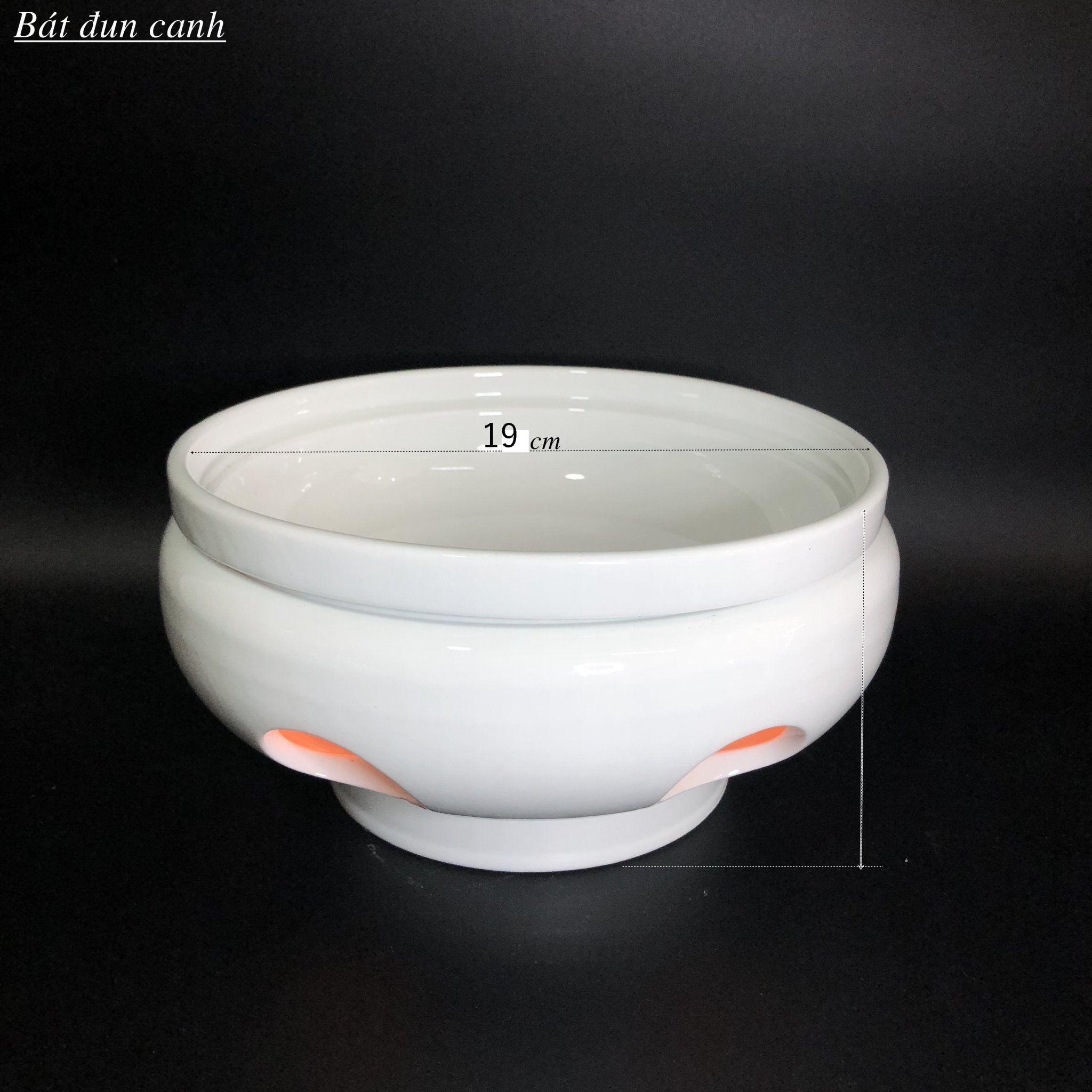Bát sứ hâm nóng thức ăn, bếp đun nóng thức ăn bằng cồn,nến, gốm sứ bát tràng cao cấp