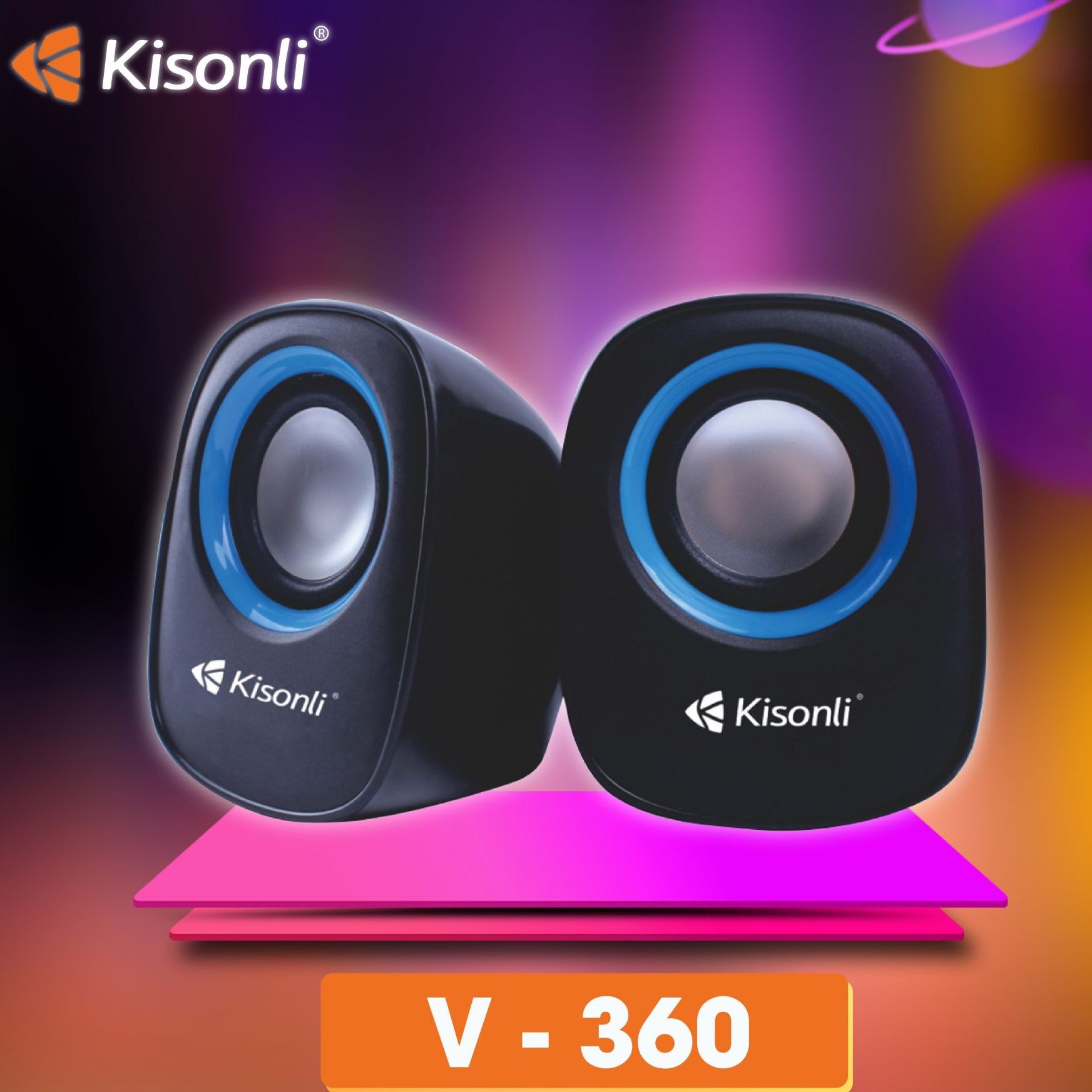 Loa vi tính 2.0 kisonli v360 - bảo hành 12 tháng