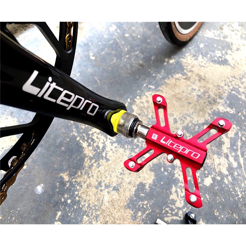 LOXCUTT Bicycle Quick Release Pedals 3 Bearings Aluminum Folding Bike - View #5