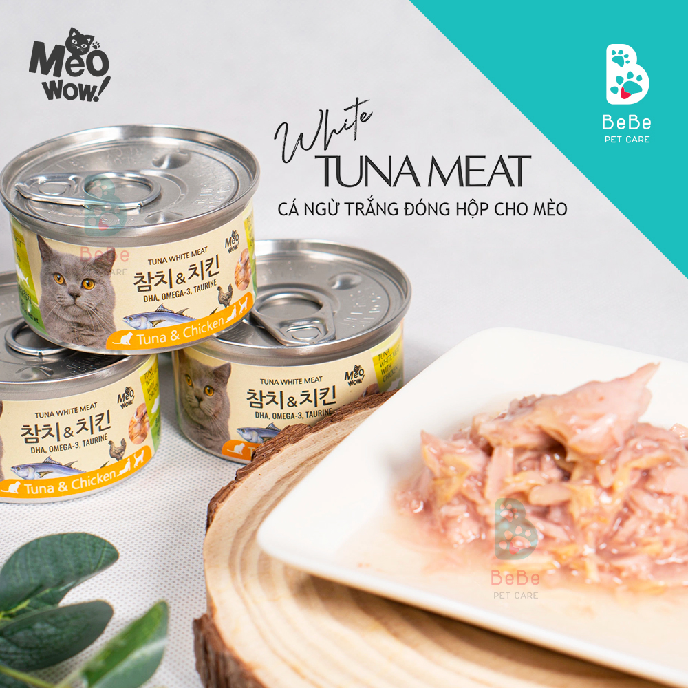 [Combo 10 - 12 Lon] Pate MEOWOW Từ Cá Ngừ Trắng Nhiều Vị Cho Mèo Mọi Lứa Tuổi