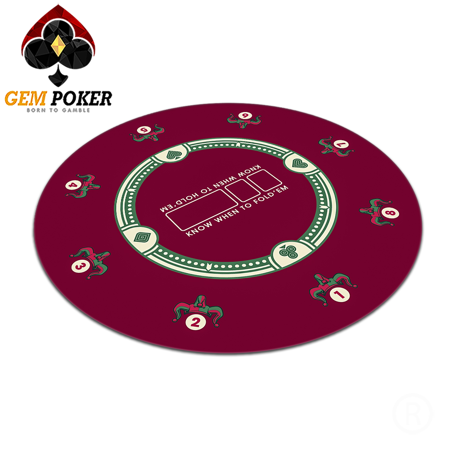 THẢM TRÒN POKER TEXAS GEM JOKER CAO CẤP