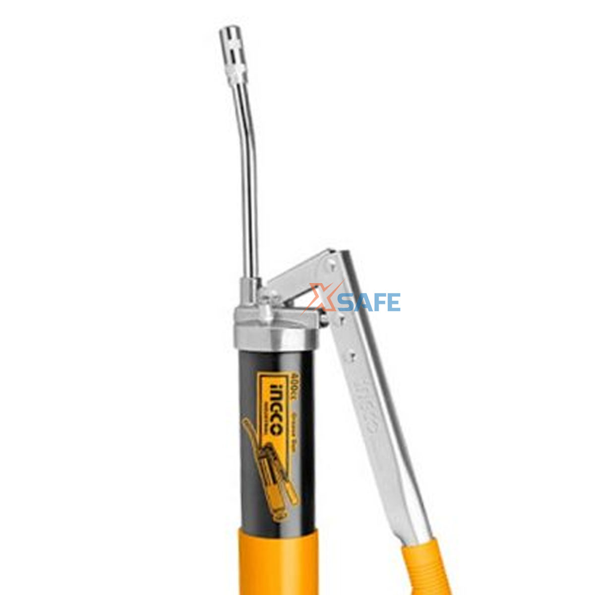 Súng bơm mỡ INGCO GRG015002 Tay cầm dễ dàng tạo lực đẩy Súng bơm cầm tay làm từ chất liệu cao cấp, chịu lực mạnh mẽ, phần sơn đen chống gỉ sét vượt trội