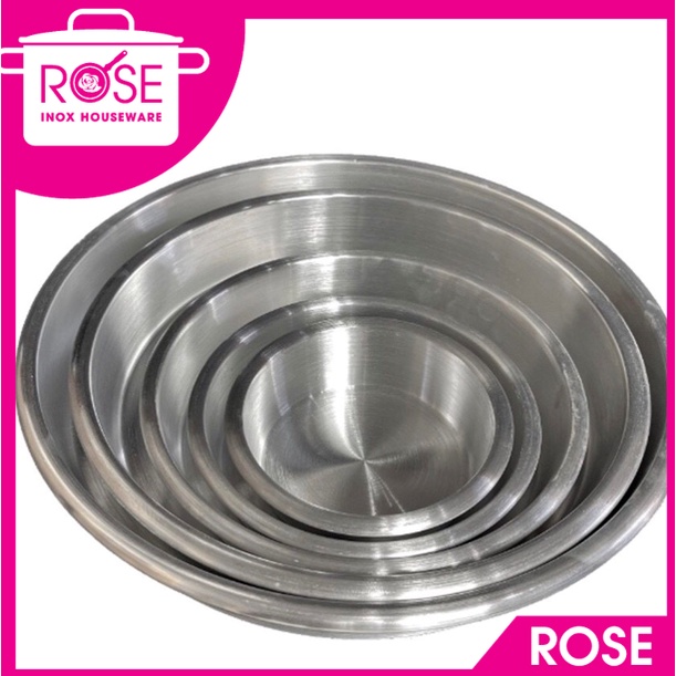 Khay Nhôm - Khay Tròn Nhôm - Xửng Nhôm tròn - mâm bơ nhôm tròn Minh Phương đủ size