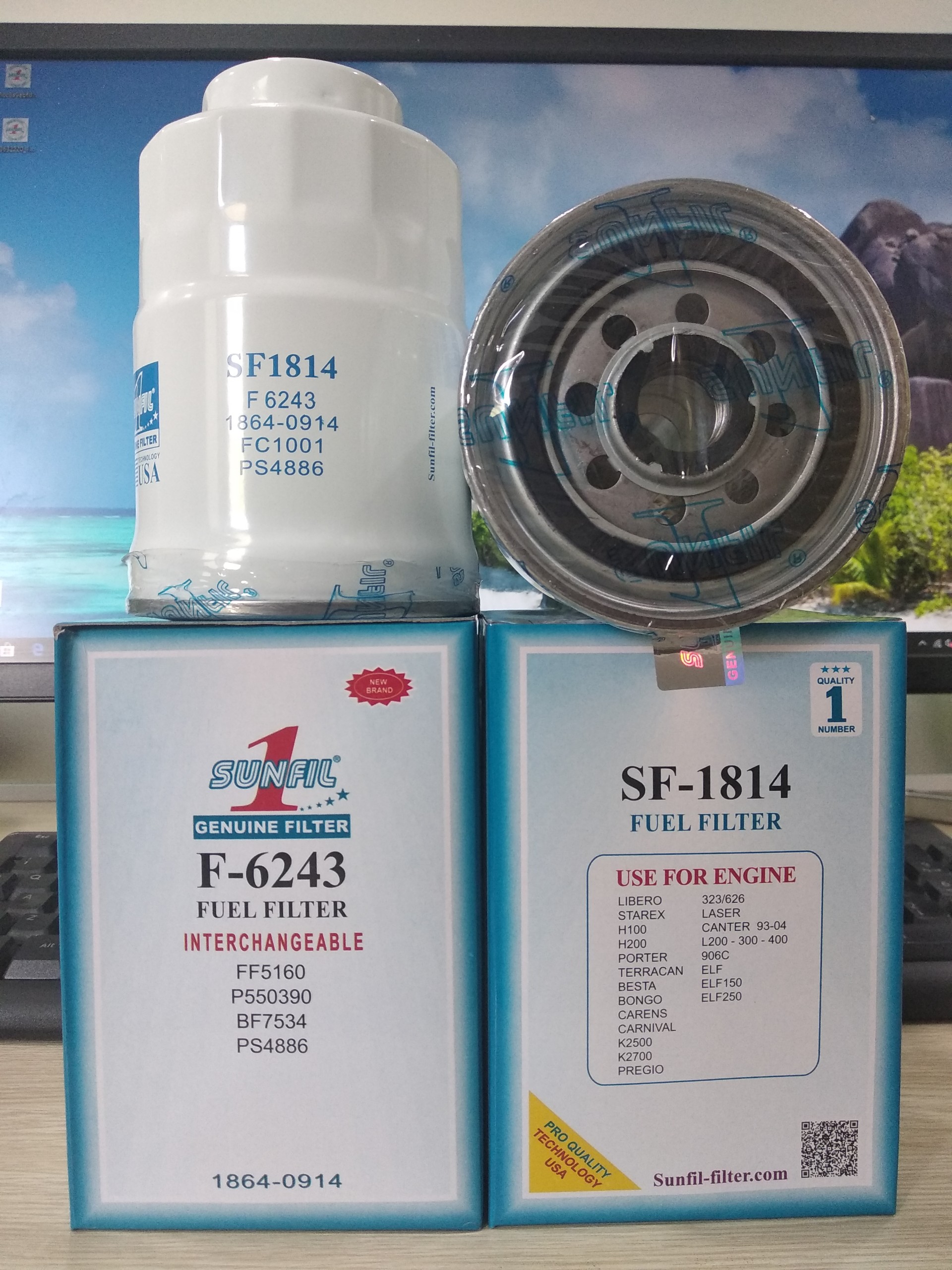 HCM - Lọc dầu động cơ xe Kia 1T4 K2700 K3000 - Sunfil 1