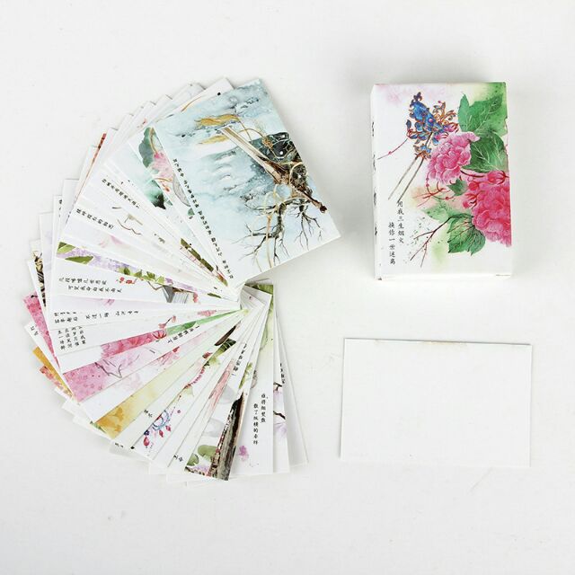 Bộ 28 Tranh Mẫu Mini Card 5*8Cm (Thư Pháp Trung Hoa)