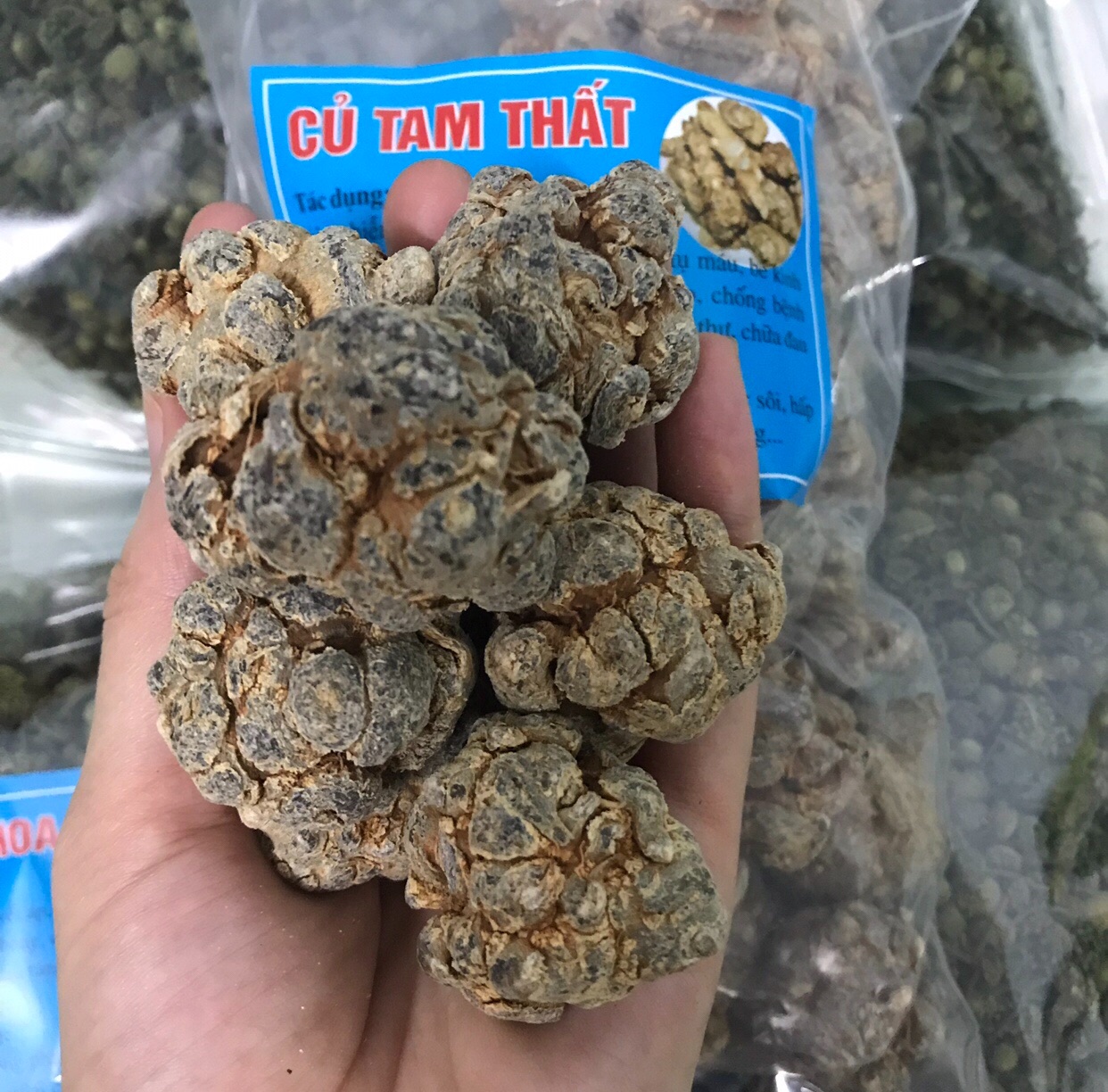 Tam thất bắc khô 1kg (loại 7 củ)
