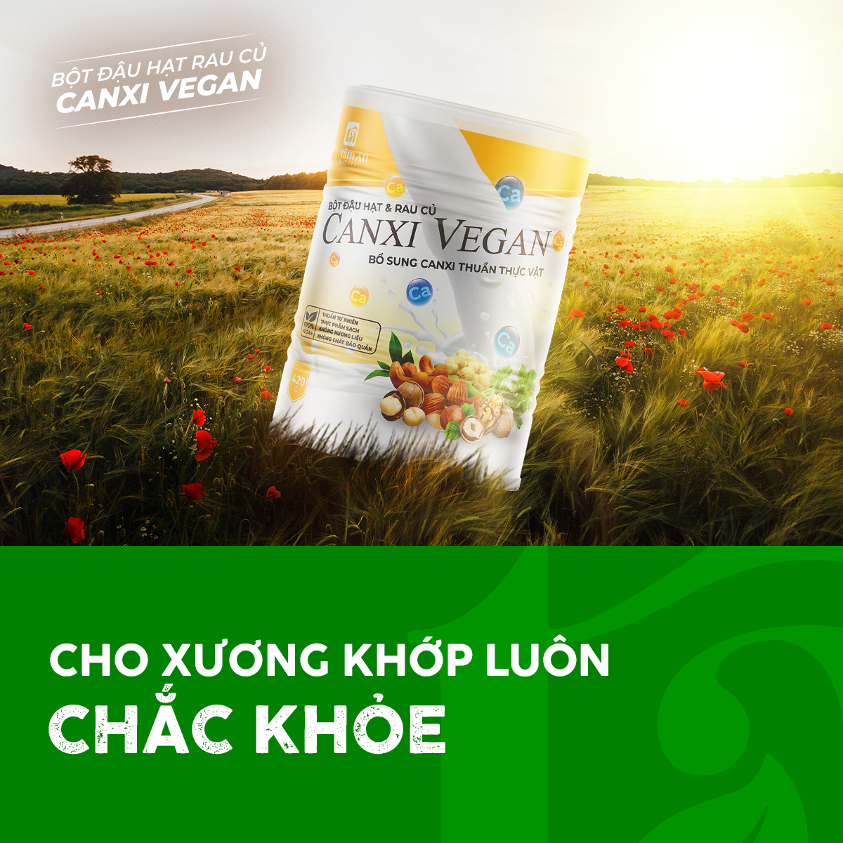 BỘT ĐẬU HẠT & RAU CỦ CANXI VEGAN - 420g