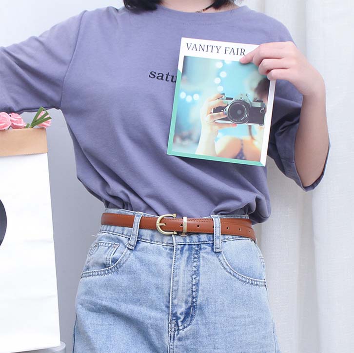Thắt Lưng Nữ Dn17 Dây Nịt Nữ Thời Trang Dây Da Pu Phong Cách Hàn Quốc