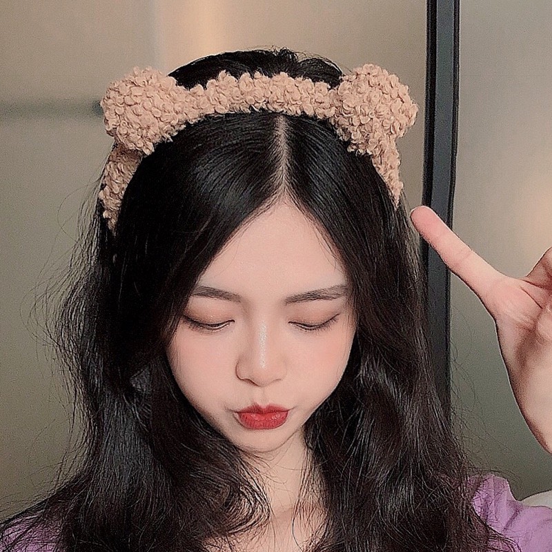 Cài Tóc Bông Tròn Gấu 361 Siêu Dễ Thương