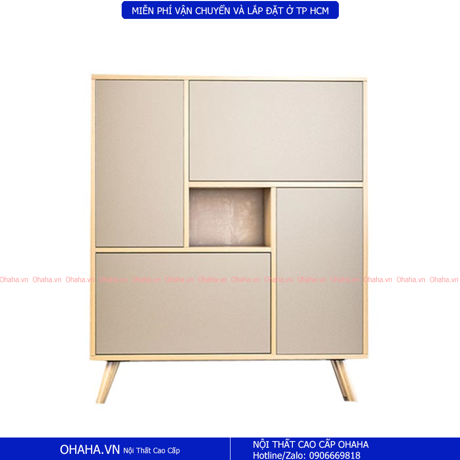 [ Freeship HCM ] [Có ảnh thực tế]  TỦ GIÀY GỖ CAO CẤP SQUARE 01 OHAHA - SQ01