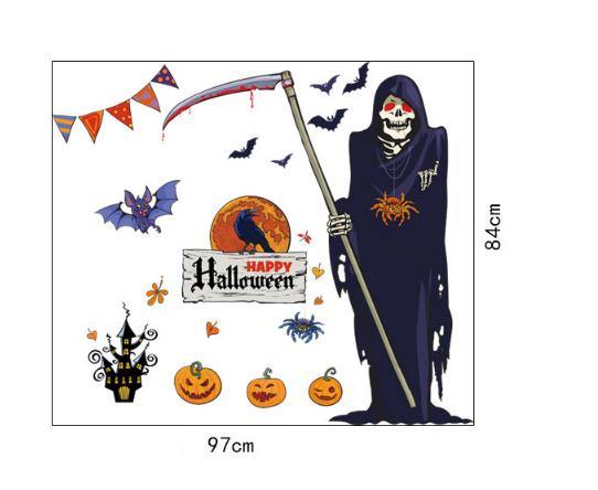 Decal trang trí tường - Halloween Thần Chết