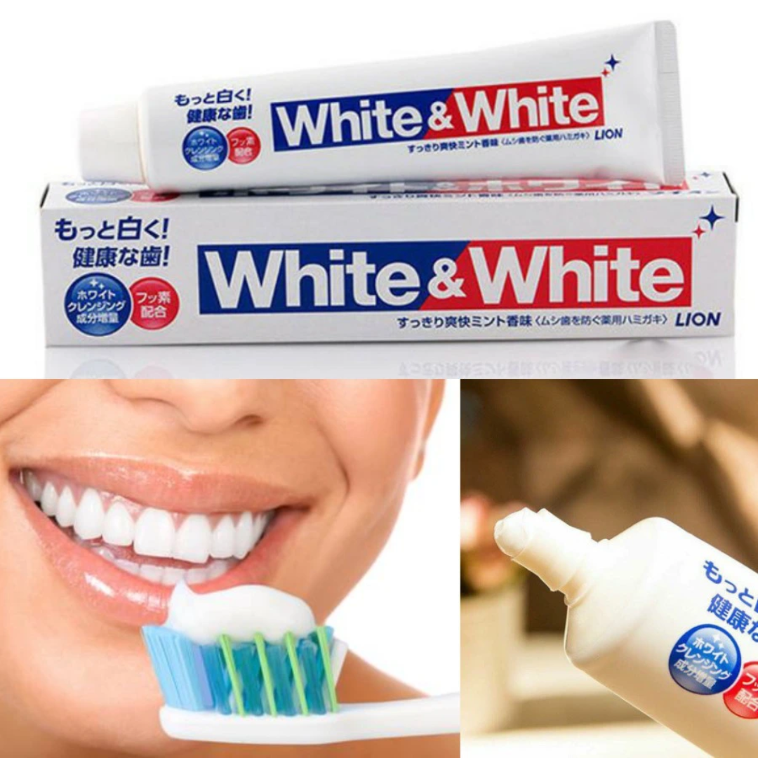 Kem Đánh Răng White And White Lion 150g Nhật Bản