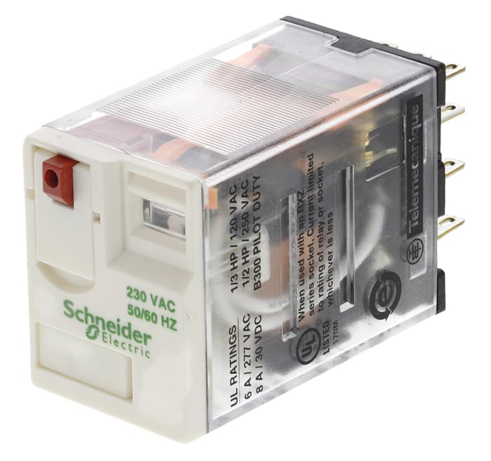 Relay trung gian rxm4ab1p7 schneider 14 chân, coil 220vac