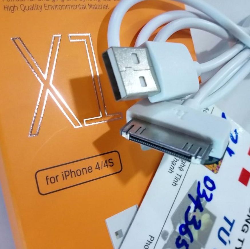 Cáp sạc nhanh HOCO X1: Iphone 4, 4s (IP4) - Ipad 2, 3 (Cáp 30 Pin)