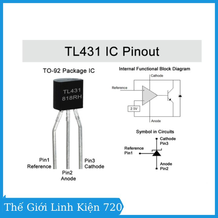 Combo 10 Transistor TL431 TO-92 điện áp 40V 0.1A