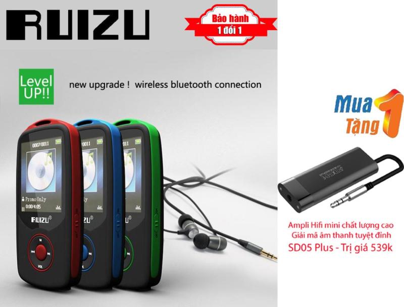 Máy nghe nhạc Lossless Bluetooth Ruizu X06 - Nhỏ gọn đến không ngờ + Ampli Mini hỗ trợ giải mã âm thanh chất lượng cao SD05 Plus