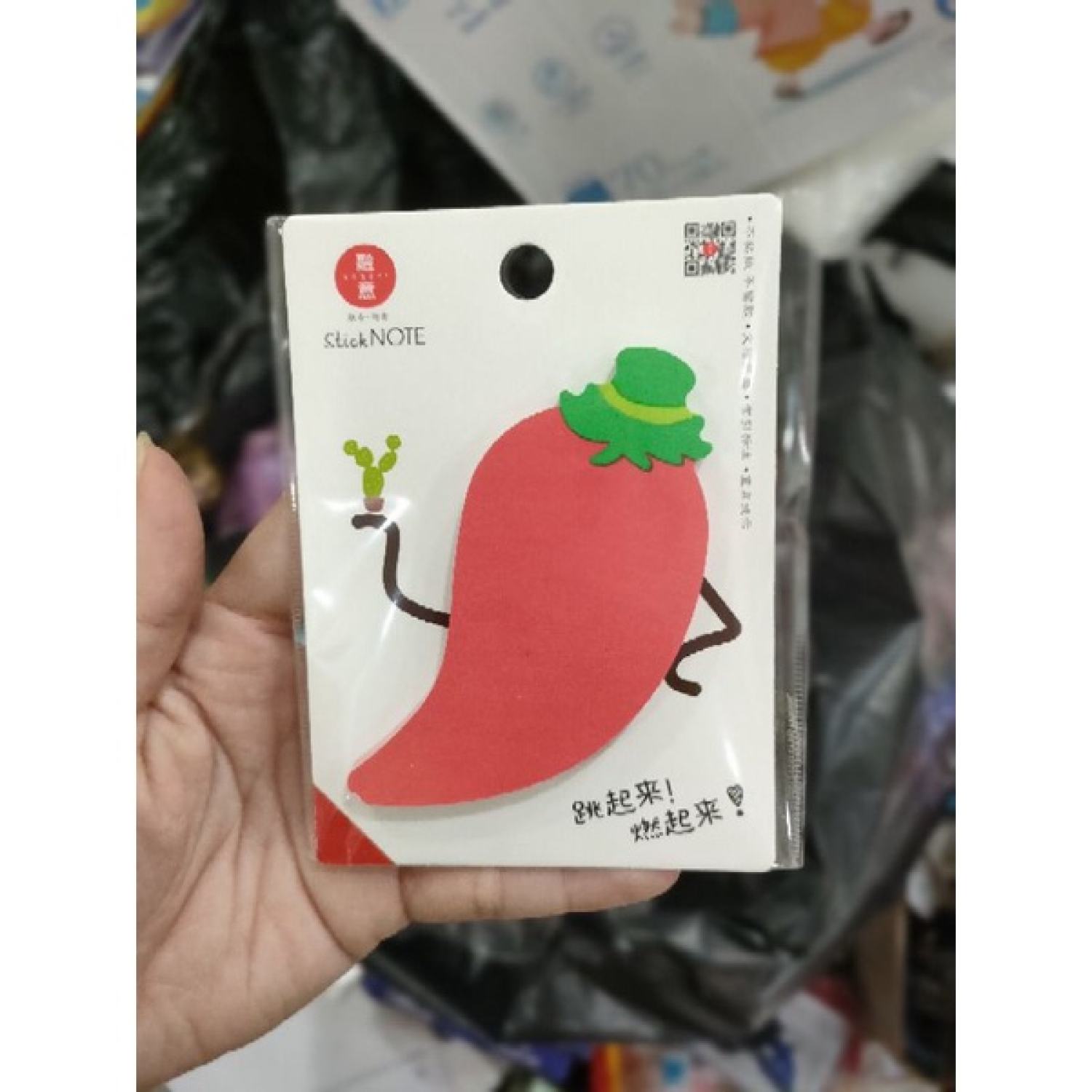 Giấy sticker note hình rau quả - giấy nhắc việc ( 50 tơ`/xấp)