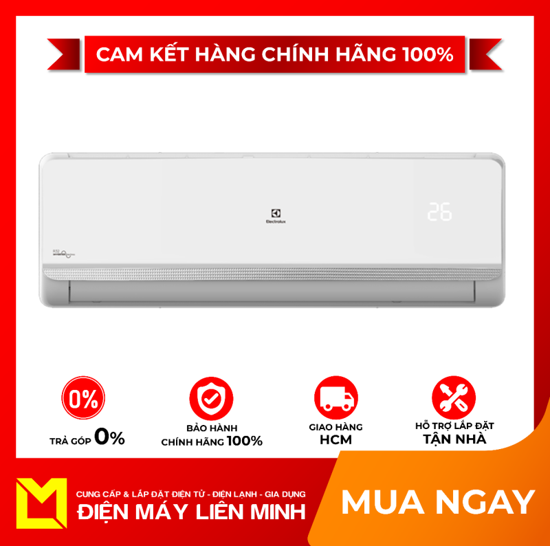 Bảng giá Máy lạnh Electrolux Inverter 1 HP ESV09CRR-C7 - Dòng Vita mới -Chế độ Tự động/Làm mát/Khô/Quạt -Made in Thailand