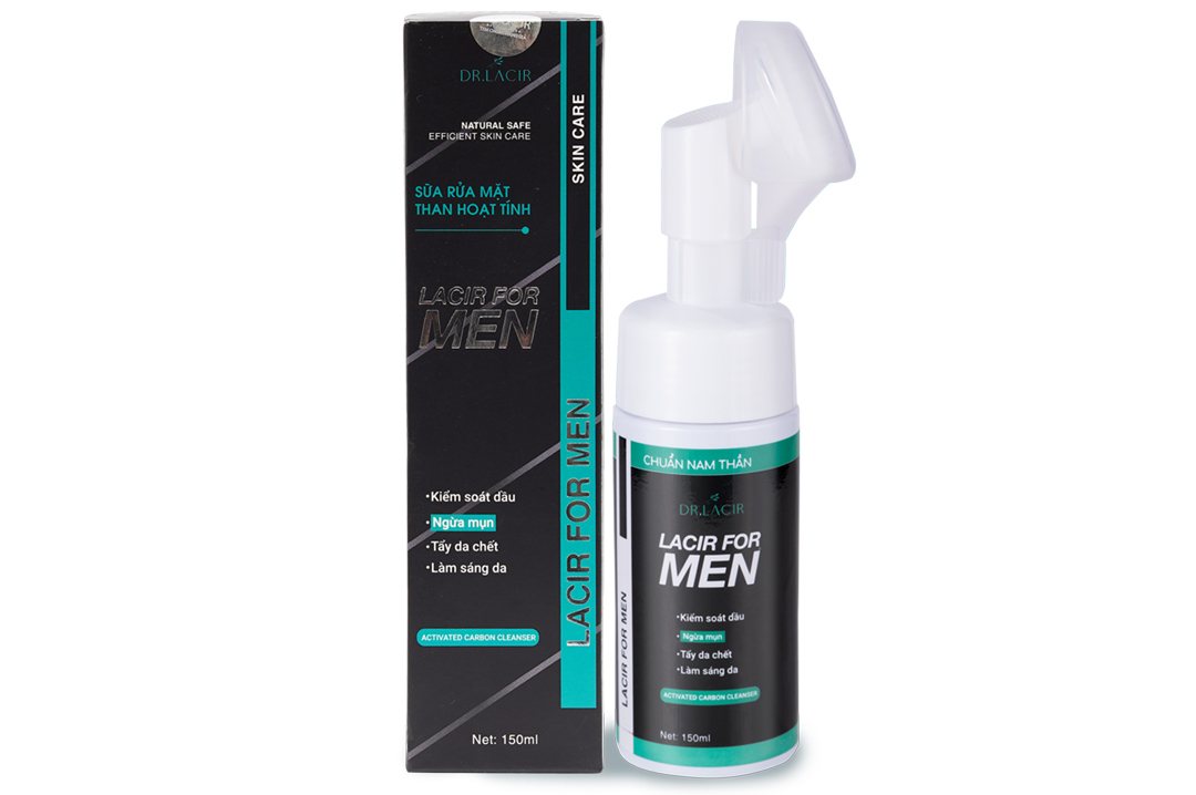 Sữa rửa mặt nam than hoạt tính Dr Lacir 150ml