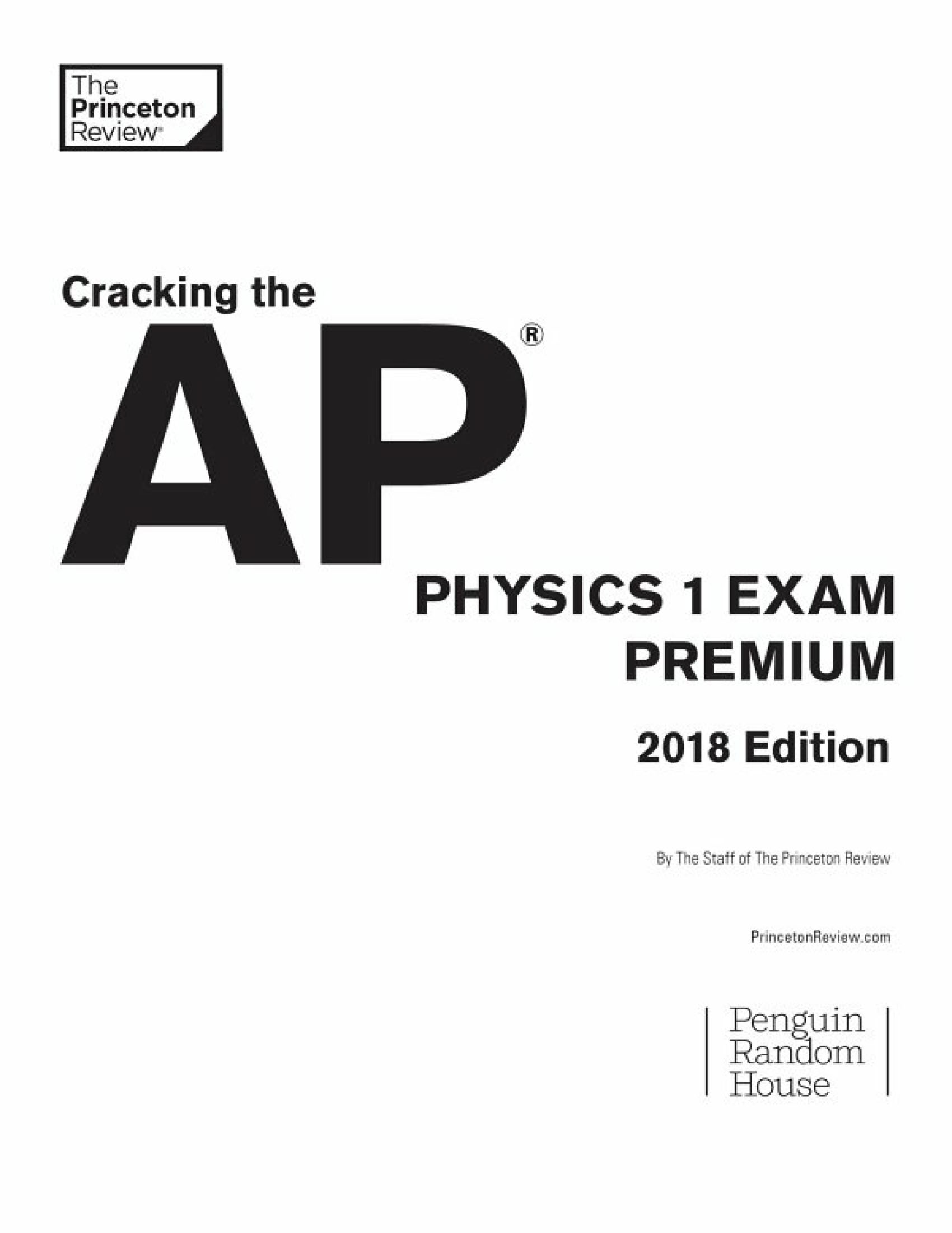 Cracking the AP Physics 1 Exam