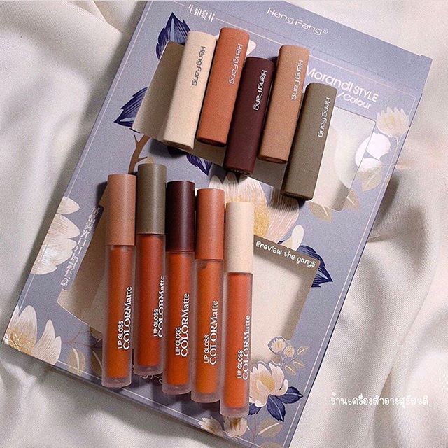 [TẶNG NƯỚC HOA 4D 20ML] Set son lì 10 cây Morandi Lipgloss Hengfang – Cavali – Chất son mịn mượt chuẩn nội địa Trung