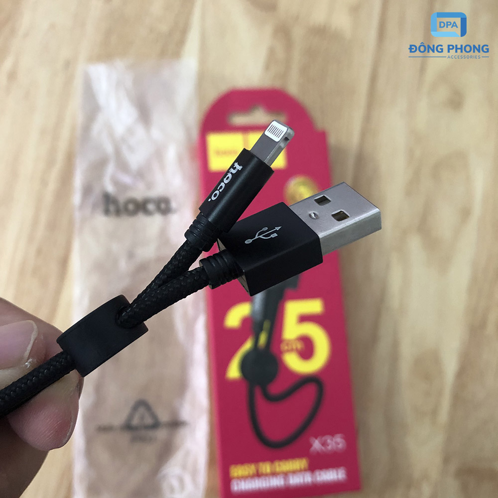 Cáp Ngắn Hoco X35 Sạc Nhanh iPhone, iPad Chính Hãng
