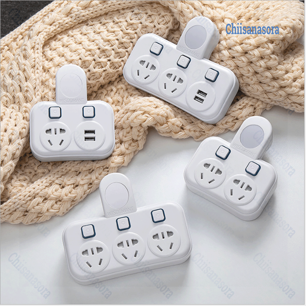Bộ chuyển đổi ổ cắm 2 chân - Phích cắm 2 chân chia nhiều chỗ cắm usb led, ổ cắm đa năng, phich cắm điện