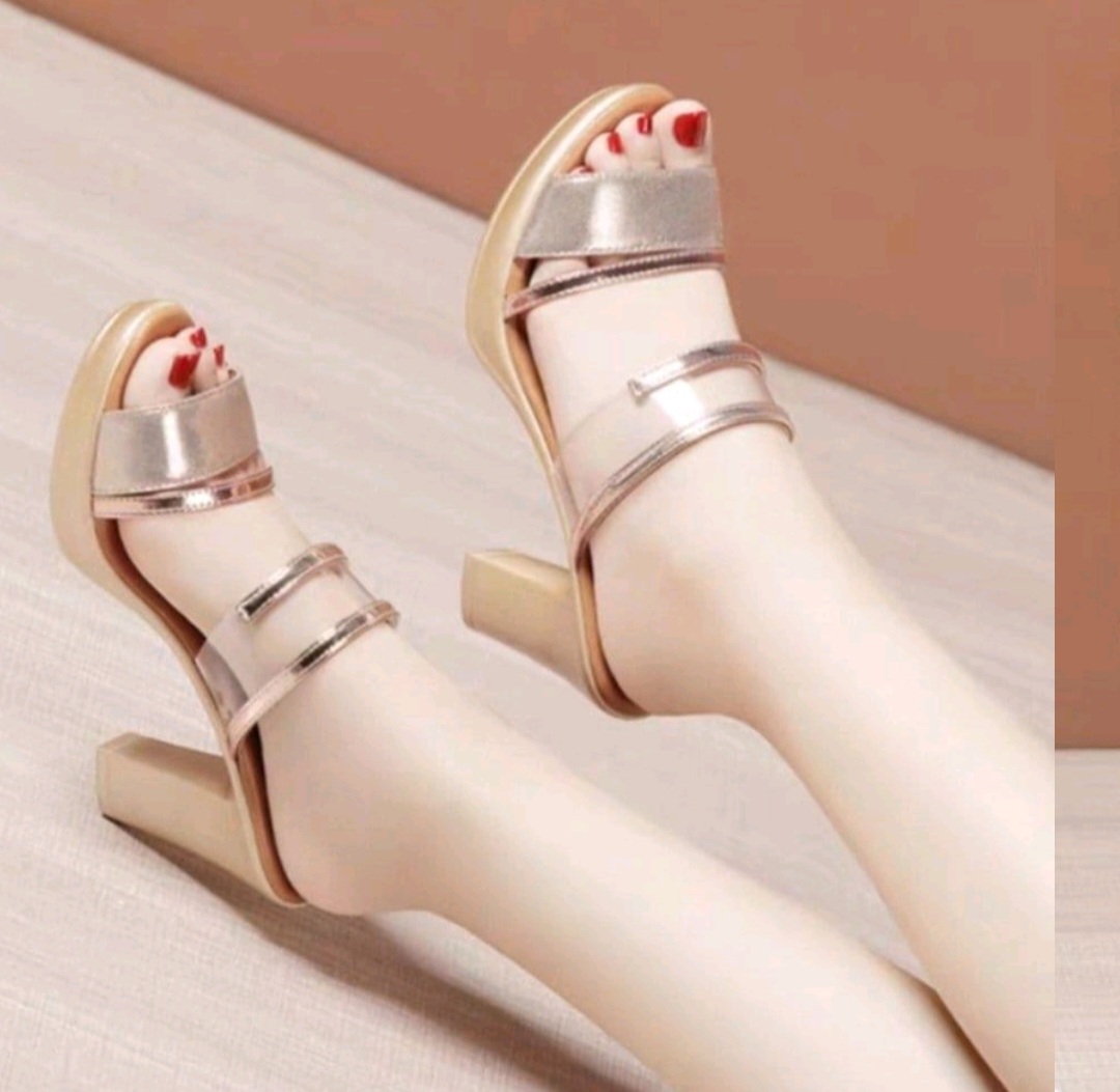 Dép cao gót meca phối nhũ cao cấp