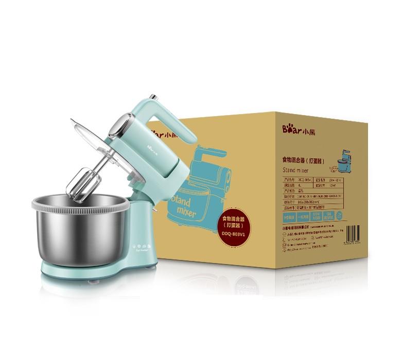 Máy đánh trứng, trộn bột, đánh kem 9 tốc độ Bear DDQ B03V1 (Bản nâng cấp của A40A1, đẹp hơn, hiệu quả hơn)