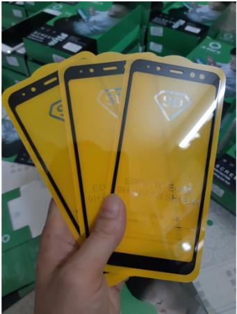 Samsung a8- kính cường lực 9d full màn hình đen