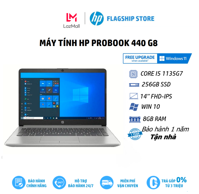 Bảng giá Laptop HP ProBook 440 G8 Core i5-1135G7 - 8GB RAM - 256GB SSD - 14FHD - Win10 HomeSilver/2H0S6PA - Hàng chính hãng - Bảo hành 1 năm Phong Vũ