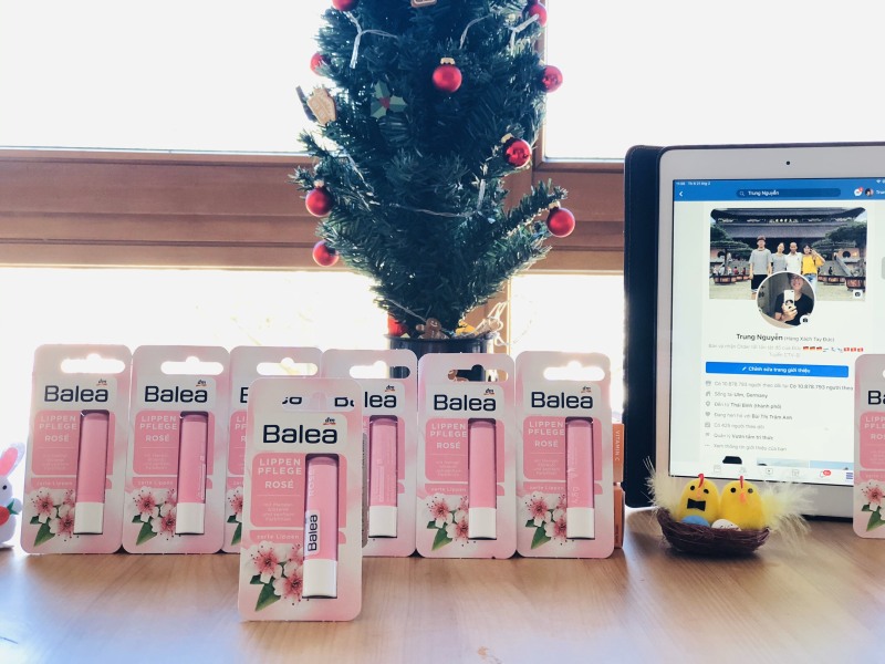 Son dưỡng ẩm Balea Rose 4,8g - Son môi chuẩn hàng Đức - Mỹ phẩm Đức