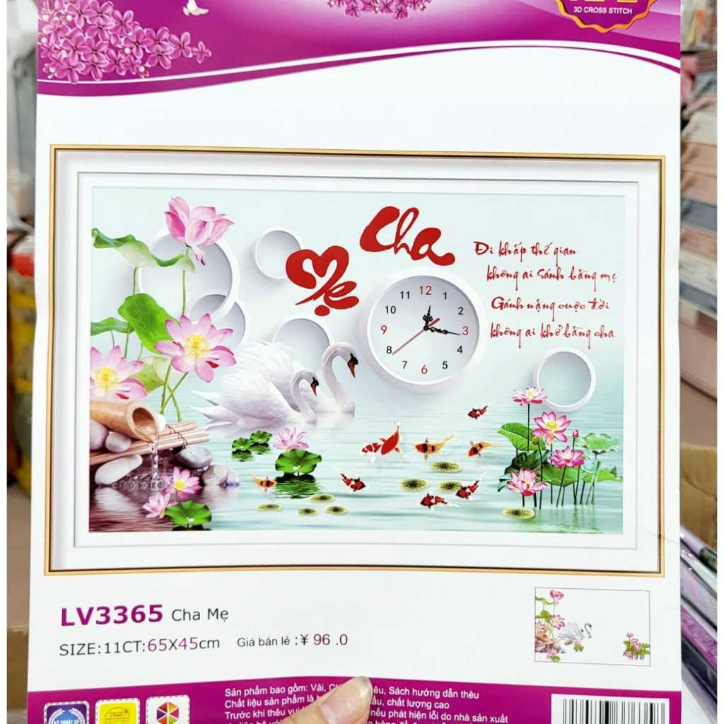 Tranh thêu chữ thập cha mẹ