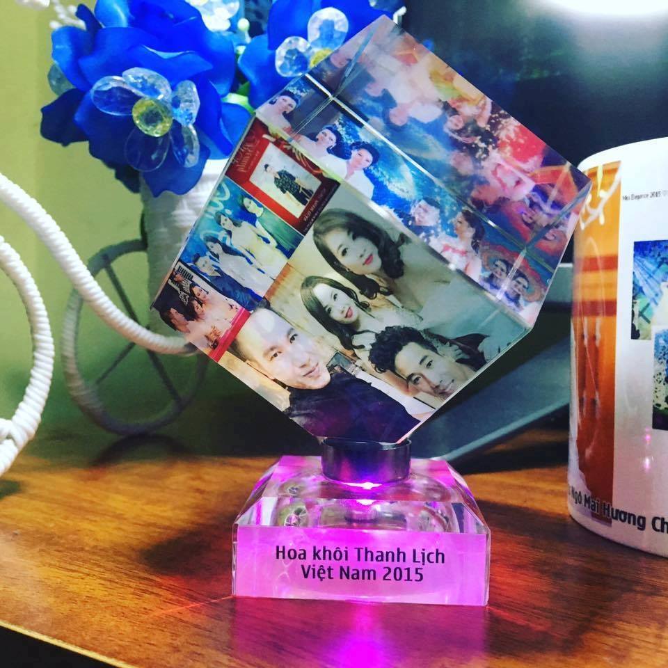 Pha lê lập phương in hình theo yêu cầu