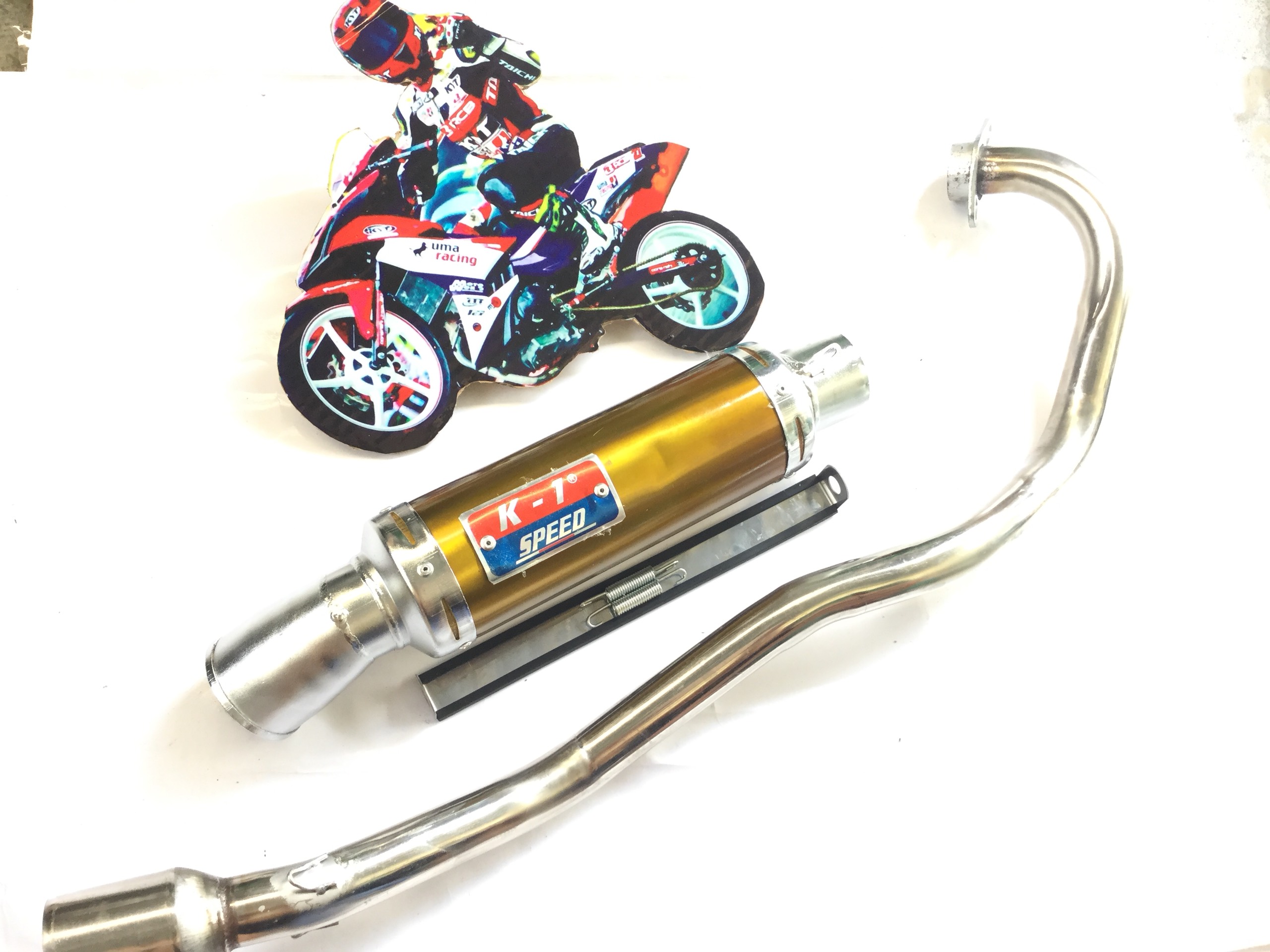Pô độ k1 vàng - cổ pô lắp exciter 150