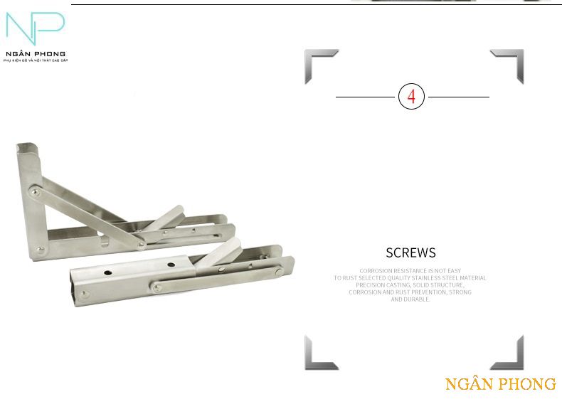 [HCM]GIÁ ĐỠ XẾP GỌN INOX 201