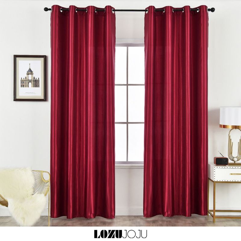LOZUJOJU Một chiếc rèm cửa màu trơn với độ bóng 40%-50% thích hợp sử dụng trong phòng khách và phòng ngủ - INTL