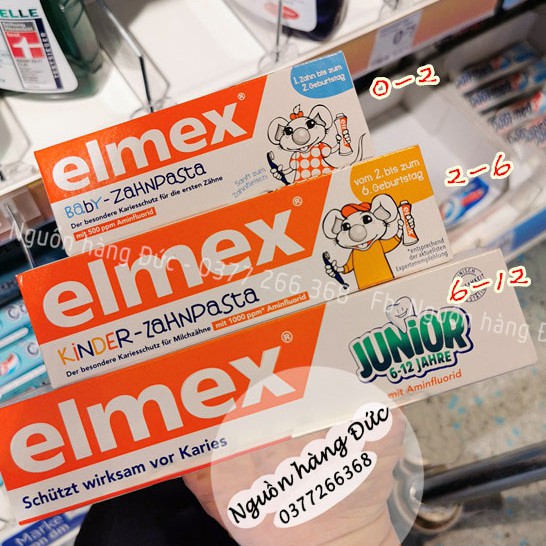 KEM ĐÁNH RĂNG ELMEX TRẺ EM - NGUỒN HÀNG ĐỨC