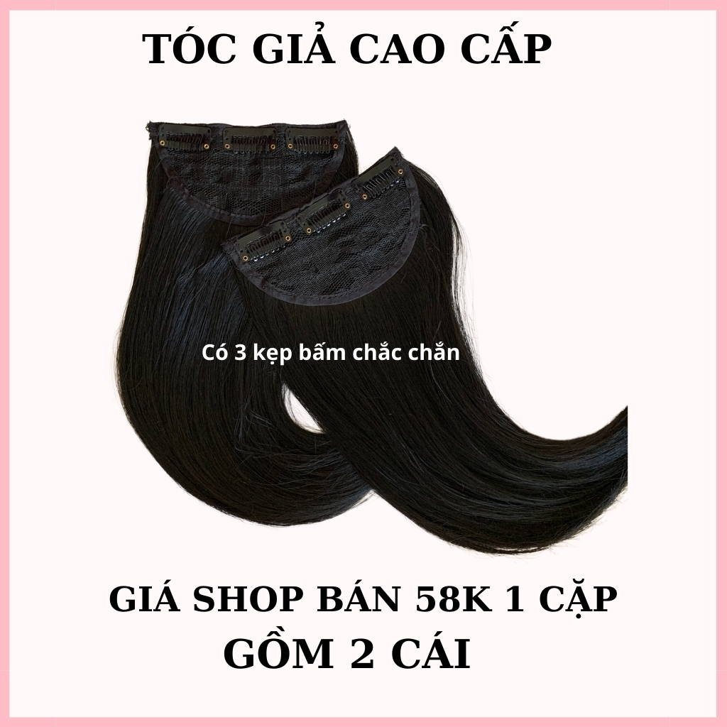 Tóc Giả Nữ Kẹp Phím Phồng Tóc 2 Bên - Giá 1 Cặp