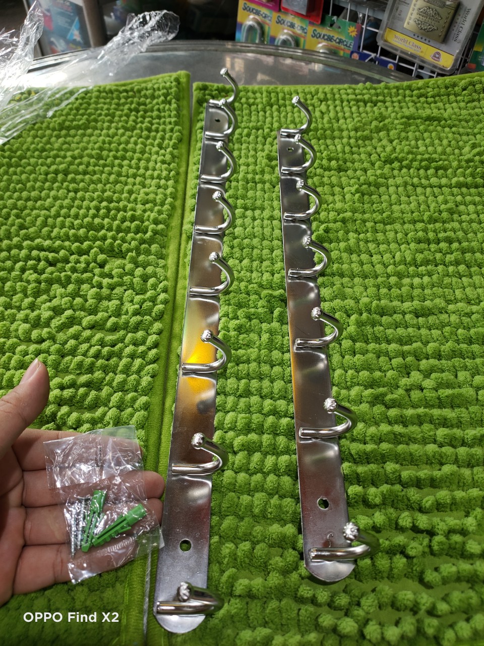 Móc treo quần áo inox 6 móc - không rỉ sét