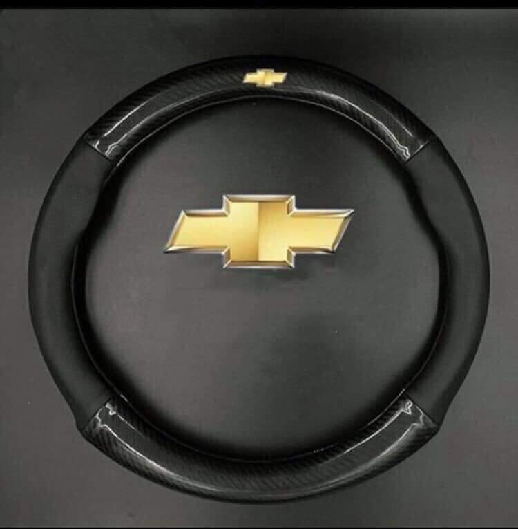 Bọc vô lăng cacbon có logo CHEVROLET Spark, Colorado, Trailblazer, Aveo, Cruze, Orlando, Captiva