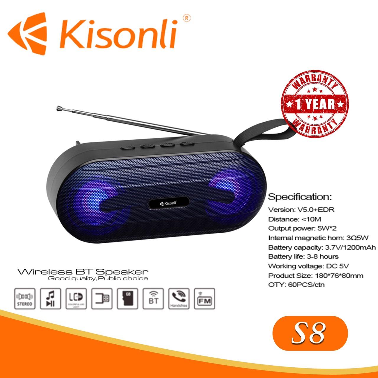 [HCM]Loa Kisonli Bluetooth S8 LED