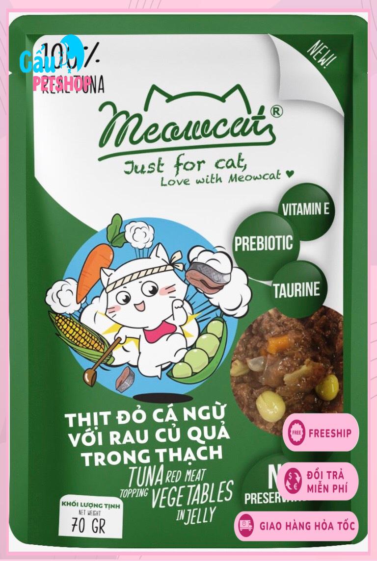 Thức ăn Pate MeowCat cho mèo gói 70g (COMBO 12 GÓI)