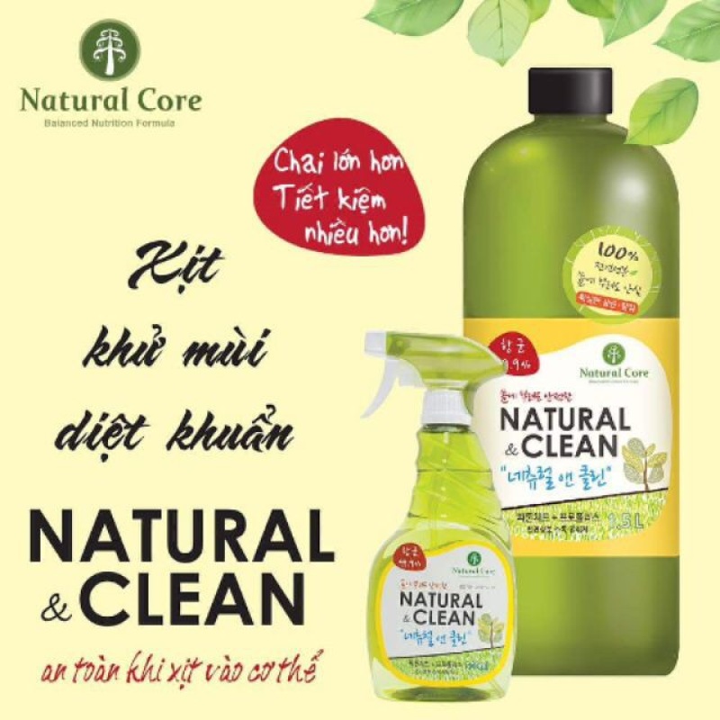 Xịt khử mùi diệt 99.9% vi khuẩn Natural Clean Hàn Quốc
