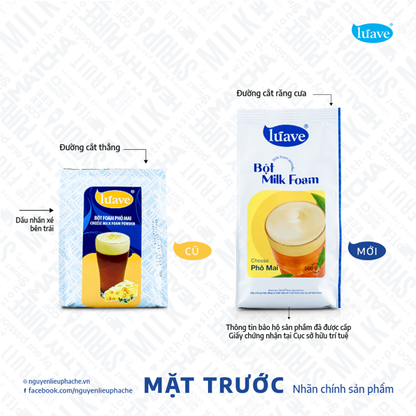 Bột Milk Foam Váng Sữa Luave Gói 500gr