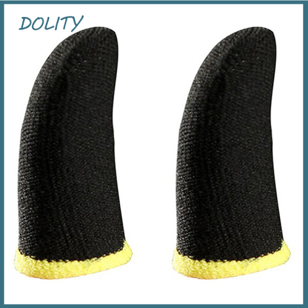 Dolity 1 Pair Mobile Game Ngón tay chống thấm mồ hôi Găng tay Màn hình cảm ứng Ngón tay cái Tay áo
