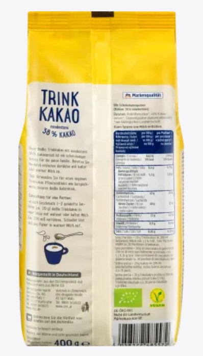 [HCM] Bột cacao (Kakao) hữu cơ uống liền - Dmbio - 400g