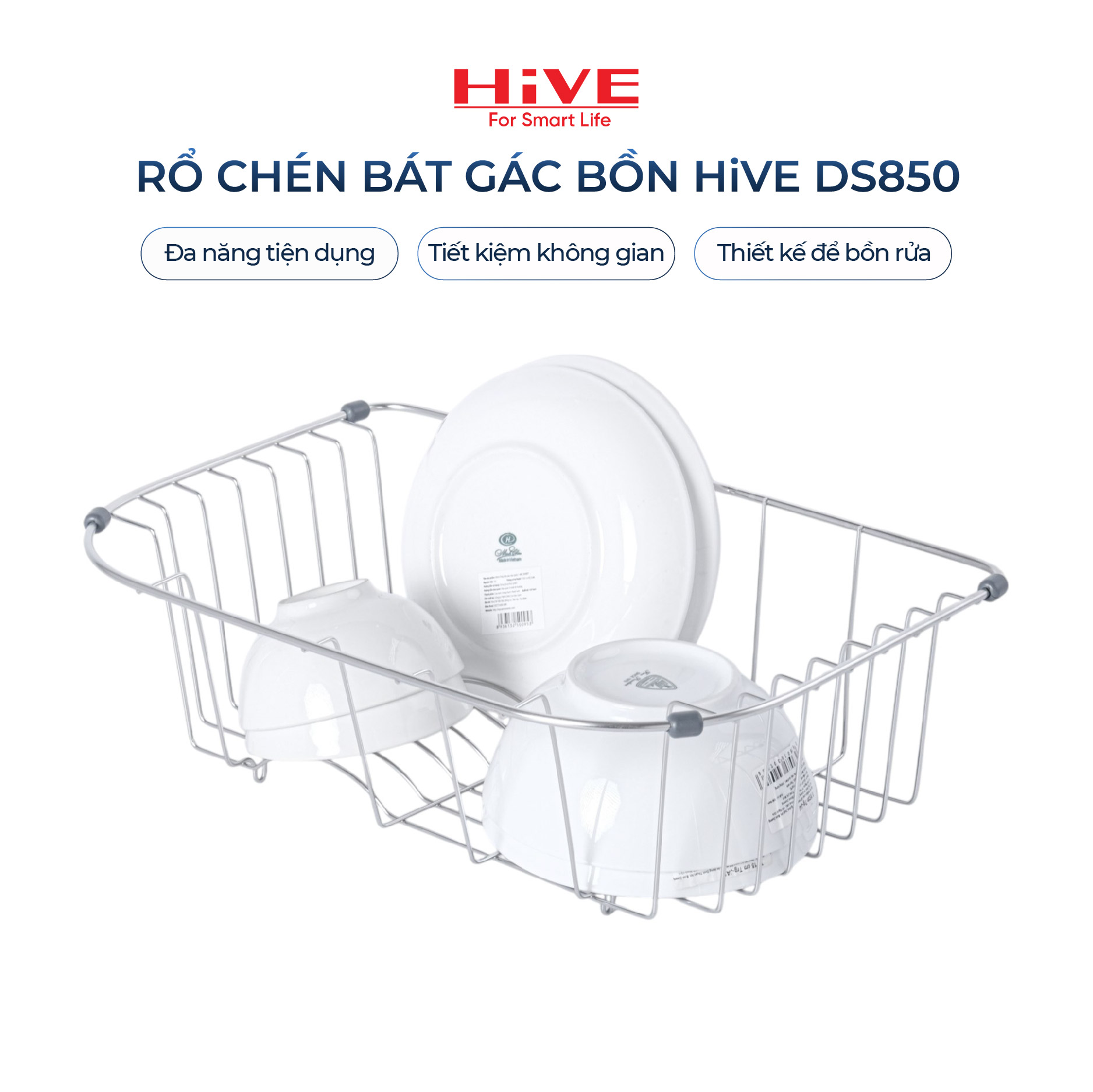 Set Rổ DS 850 Inox HiVE Cao Cấp