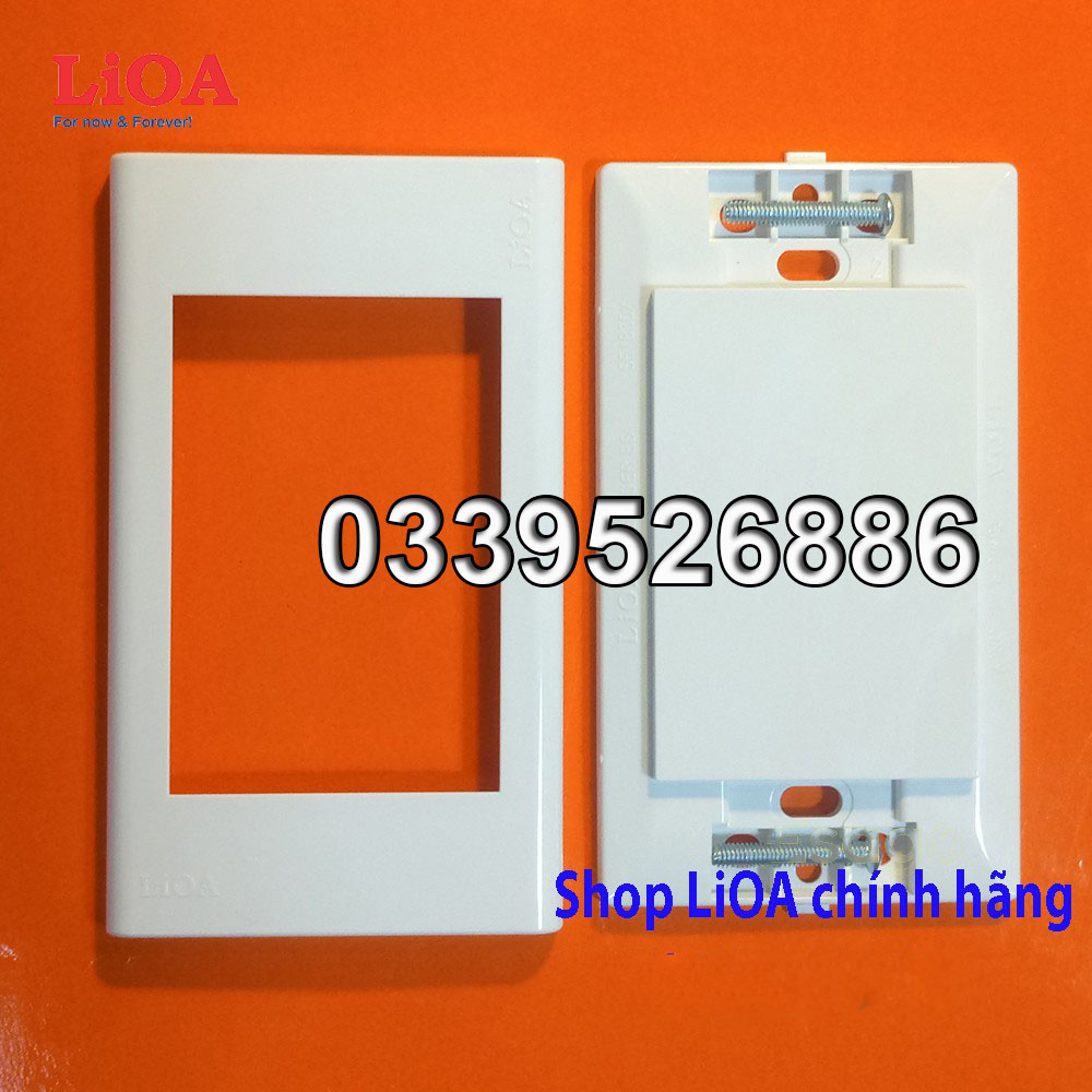 Mặt che trơn  viền đơn trắng LiOA