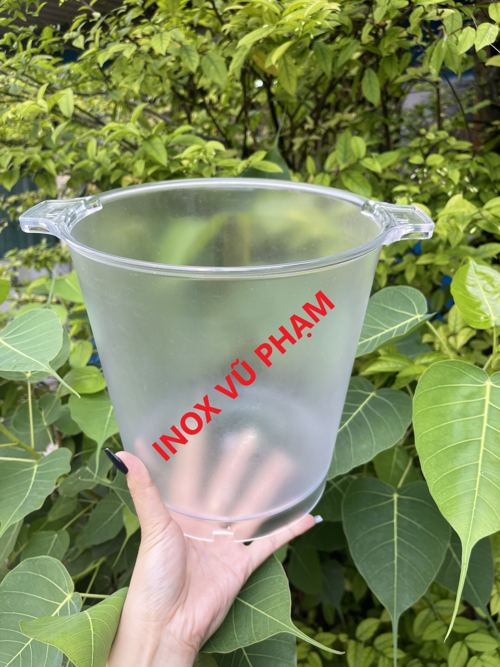 XÔ NHỰA MICA ƯỚP BIA,RƯỢU VANG,ĐỰNG ĐÁ (HÌNH TRÒN) (Ảnh thật shop tự chụp)
